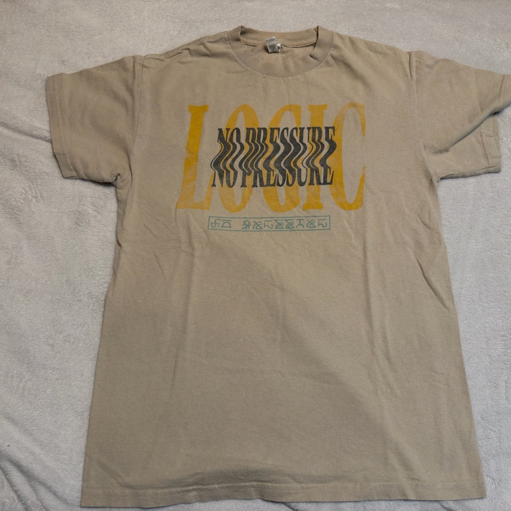 Logic No Pressure RD Style Tan Graphic Tee with Bold Print